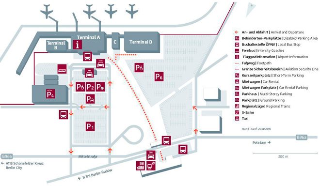 Схема аеропорту Шенефельд