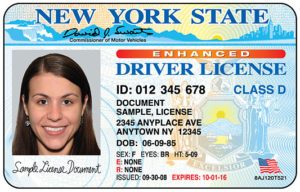 водійські права США з кольоровою фотографією