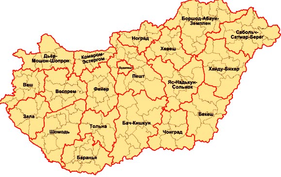 карта венгрии